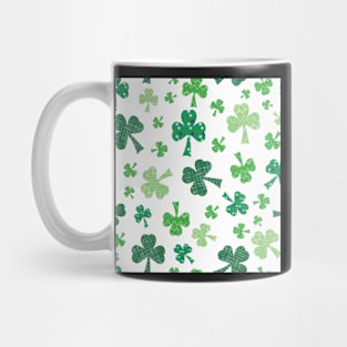 Shamrock Mixer scattered shamrocks on white for St. Patricks day Mug